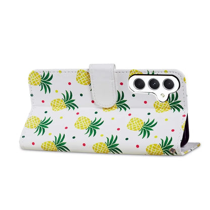 For Samsung Galaxy S24 FE Wallet Case PU Leather Pattern Printing Stand Phone Cover with Strap