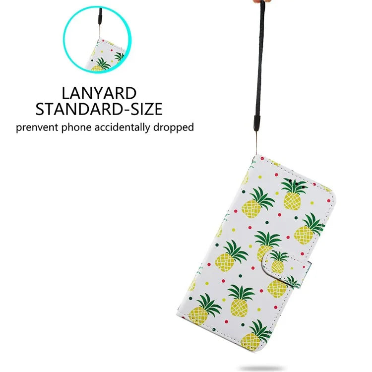 For Samsung Galaxy S24 FE Wallet Case PU Leather Pattern Printing Stand Phone Cover with Strap