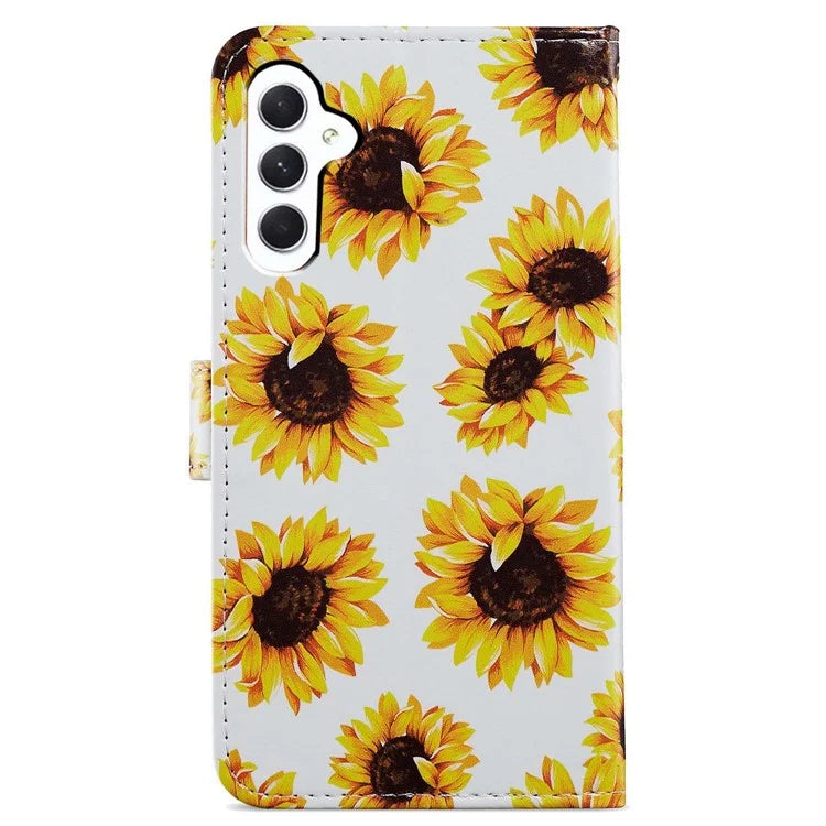 For Samsung Galaxy S24 FE Wallet Case PU Leather Pattern Printing Stand Phone Cover with Strap