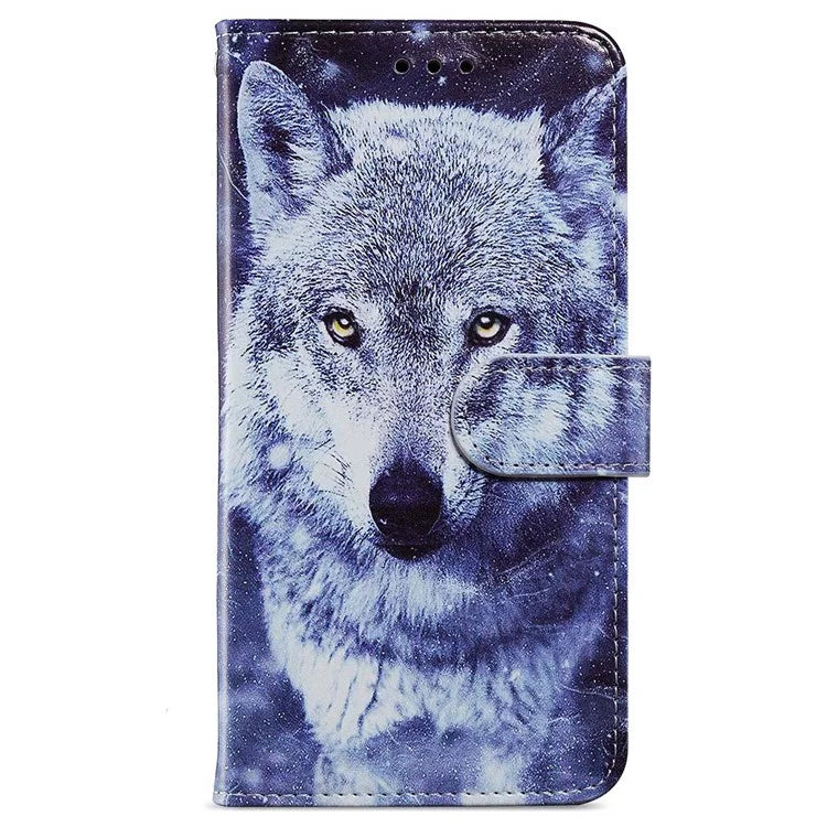 For Samsung Galaxy S24 FE Wallet Case PU Leather Pattern Printing Stand Phone Cover with Strap