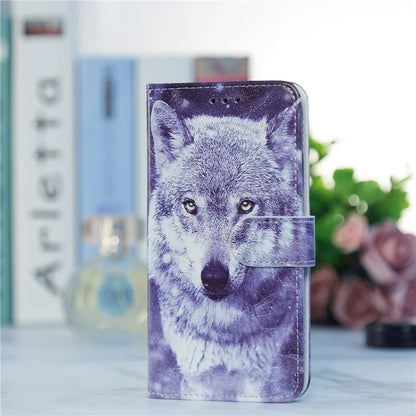 For Samsung Galaxy S24 FE Wallet Case PU Leather Pattern Printing Stand Phone Cover with Strap