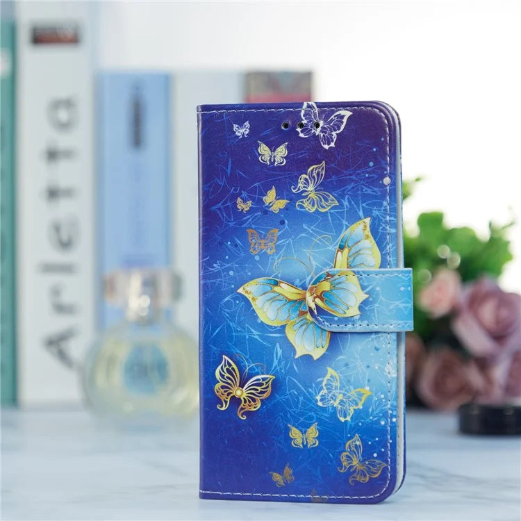 For Samsung Galaxy S24 FE Wallet Case PU Leather Pattern Printing Stand Phone Cover with Strap