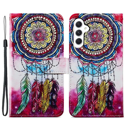 For Samsung Galaxy S24 FE Wallet Case PU Leather Pattern Printing Stand Phone Cover with Strap