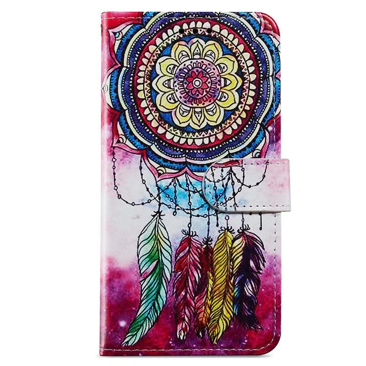 For Samsung Galaxy S24 FE Wallet Case PU Leather Pattern Printing Stand Phone Cover with Strap
