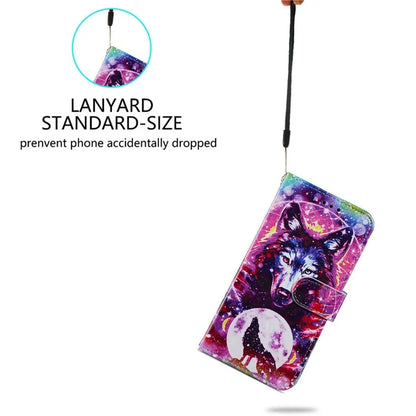 For Samsung Galaxy S24 FE Wallet Case PU Leather Pattern Printing Stand Phone Cover with Strap
