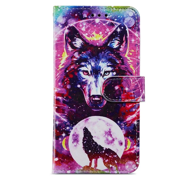 For Samsung Galaxy S24 FE Wallet Case PU Leather Pattern Printing Stand Phone Cover with Strap