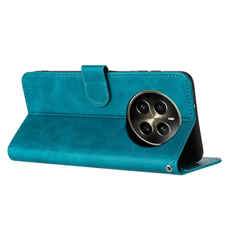 For Realme Narzo 70 5G / Narzo 70 Pro 5G / P1 5G / 12 4G / 12+ 5G Case Flip Stand PU Leather Wallet Phone Cover Calf Texture