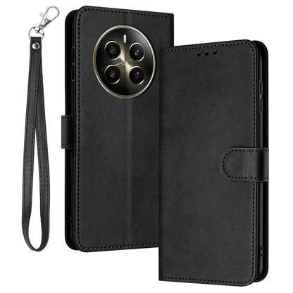 For Realme Narzo 70 5G / Narzo 70 Pro 5G / P1 5G / 12 4G / 12+ 5G Case Flip Stand PU Leather Wallet Phone Cover Calf Texture