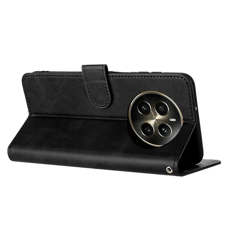 For Realme Narzo 70 5G / Narzo 70 Pro 5G / P1 5G / 12 4G / 12+ 5G Case Flip Stand PU Leather Wallet Phone Cover Calf Texture