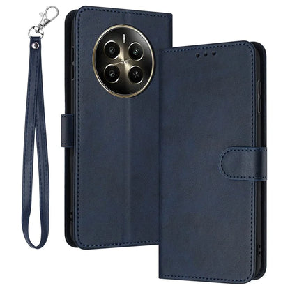 For Realme Narzo 70 5G / Narzo 70 Pro 5G / P1 5G / 12 4G / 12+ 5G Case Flip Stand PU Leather Wallet Phone Cover Calf Texture