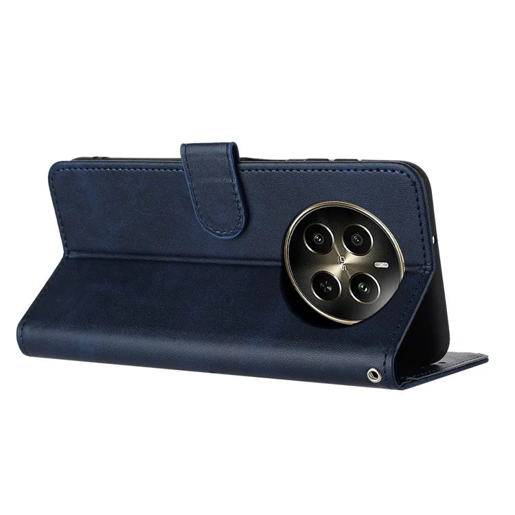 For Realme Narzo 70 5G / Narzo 70 Pro 5G / P1 5G / 12 4G / 12+ 5G Case Flip Stand PU Leather Wallet Phone Cover Calf Texture