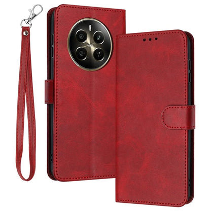 For Realme Narzo 70 5G / Narzo 70 Pro 5G / P1 5G / 12 4G / 12+ 5G Case Flip Stand PU Leather Wallet Phone Cover Calf Texture