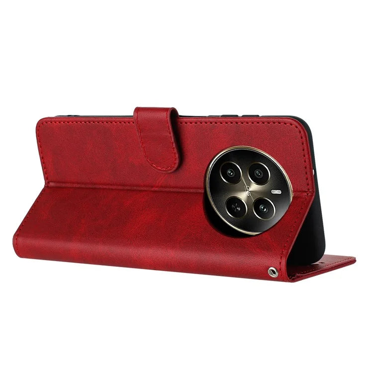 For Realme Narzo 70 5G / Narzo 70 Pro 5G / P1 5G / 12 4G / 12+ 5G Case Flip Stand PU Leather Wallet Phone Cover Calf Texture