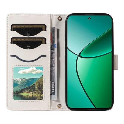 For Realme Narzo 70 5G / Narzo 70 Pro 5G / P1 5G / 12 4G / 12+ 5G Case Wallet Rhombus Leather Phone Cover with Shoulder Strap, Wrist Strap