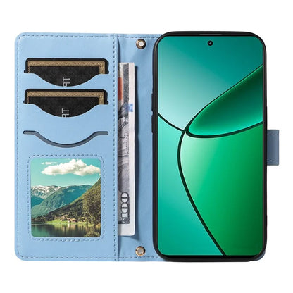 For Realme Narzo 70 5G / Narzo 70 Pro 5G / P1 5G / 12 4G / 12+ 5G Case Wallet Rhombus Leather Phone Cover with Shoulder Strap, Wrist Strap
