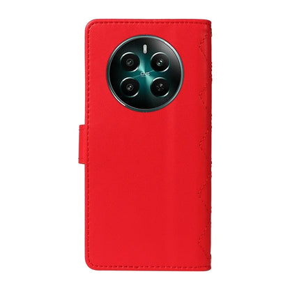 For Realme Narzo 70 5G / Narzo 70 Pro 5G / P1 5G / 12 4G / 12+ 5G Case Wallet Rhombus Leather Phone Cover with Shoulder Strap, Wrist Strap