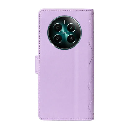For Realme Narzo 70 5G / Narzo 70 Pro 5G / P1 5G / 12 4G / 12+ 5G Case Wallet Rhombus Leather Phone Cover with Shoulder Strap, Wrist Strap