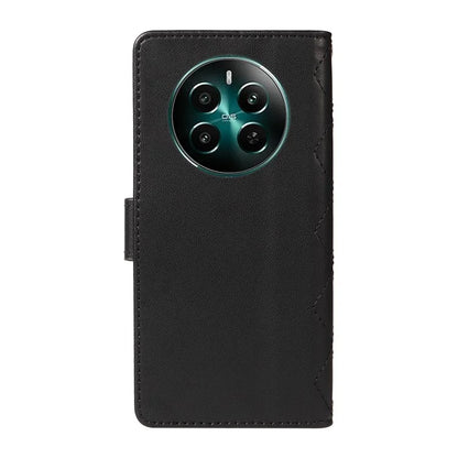 For Realme Narzo 70 5G / Narzo 70 Pro 5G / P1 5G / 12 4G / 12+ 5G Case Wallet Rhombus Leather Phone Cover with Shoulder Strap, Wrist Strap