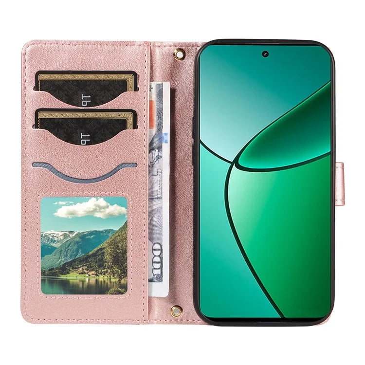 For Realme Narzo 70 5G / Narzo 70 Pro 5G / P1 5G / 12 4G / 12+ 5G Case Wallet Rhombus Leather Phone Cover with Shoulder Strap, Wrist Strap