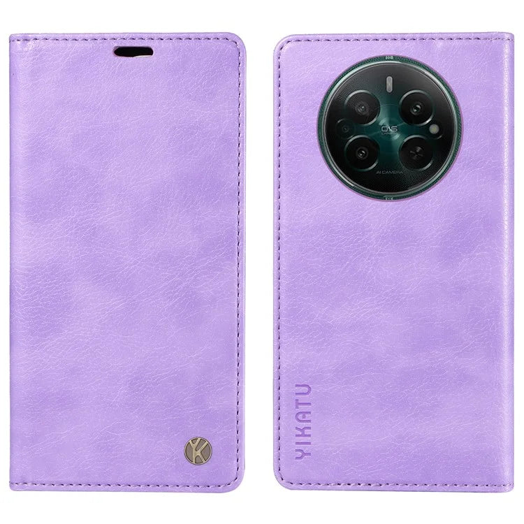 YIKATU YK-006 For Realme Narzo 70 5G / Narzo 70 Pro 5G / P1 5G / 12 4G / 12+ 5G Case Wallet Litchi Grain Leather Phone Cover