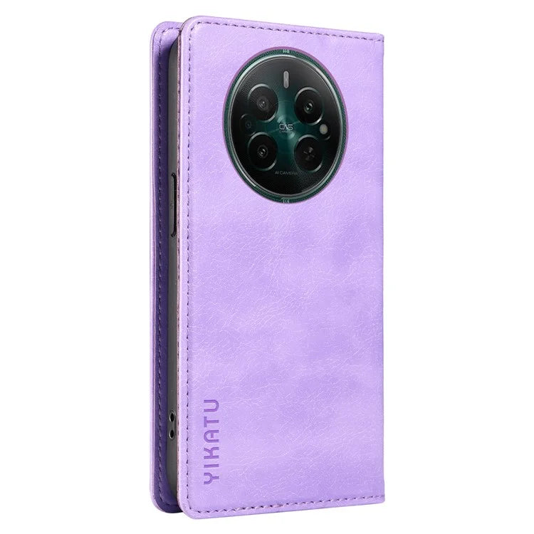 YIKATU YK-006 For Realme Narzo 70 5G / Narzo 70 Pro 5G / P1 5G / 12 4G / 12+ 5G Case Wallet Litchi Grain Leather Phone Cover