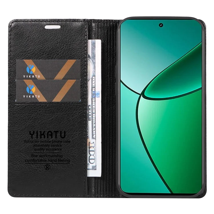 YIKATU YK-006 For Realme Narzo 70 5G / Narzo 70 Pro 5G / P1 5G / 12 4G / 12+ 5G Case Wallet Litchi Grain Leather Phone Cover