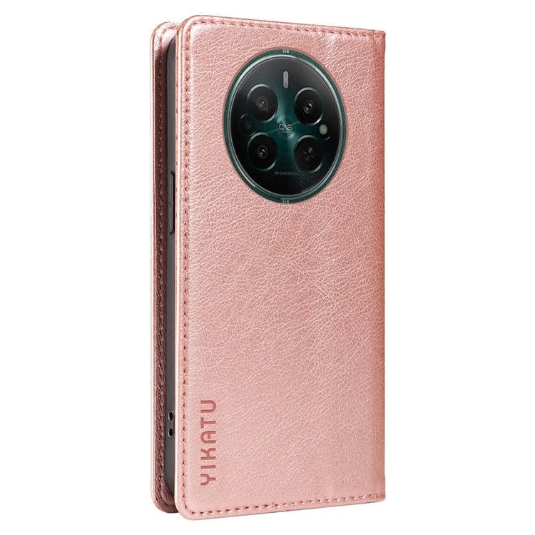 YIKATU YK-006 For Realme Narzo 70 5G / Narzo 70 Pro 5G / P1 5G / 12 4G / 12+ 5G Case Wallet Litchi Grain Leather Phone Cover