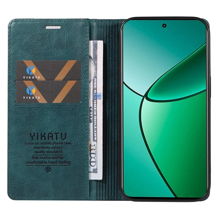 YIKATU YK-006 For Realme Narzo 70 5G / Narzo 70 Pro 5G / P1 5G / 12 4G / 12+ 5G Case Wallet Litchi Grain Leather Phone Cover