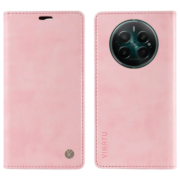 YIKATU YK-006 For Realme Narzo 70 5G / Narzo 70 Pro 5G / P1 5G / 12 4G / 12+ 5G Case Wallet Litchi Grain Leather Phone Cover