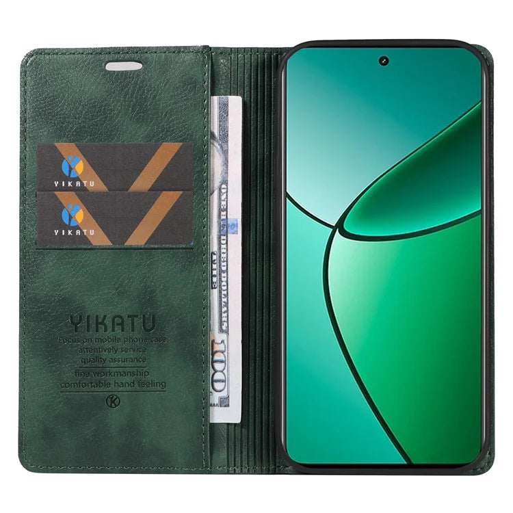 YIKATU YK-006 For Realme Narzo 70 5G / Narzo 70 Pro 5G / P1 5G / 12 4G / 12+ 5G Case Wallet Litchi Grain Leather Phone Cover
