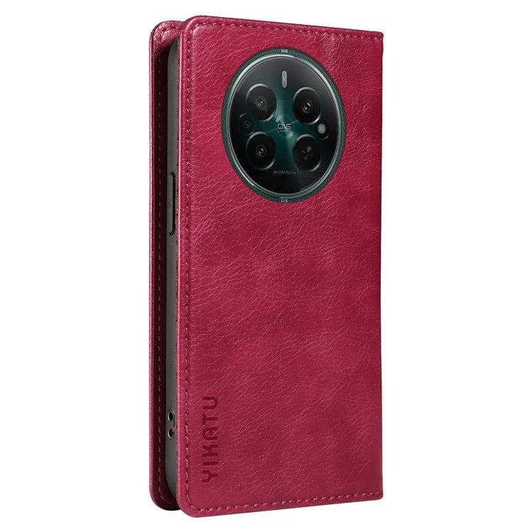 YIKATU YK-006 For Realme Narzo 70 5G / Narzo 70 Pro 5G / P1 5G / 12 4G / 12+ 5G Case Wallet Litchi Grain Leather Phone Cover