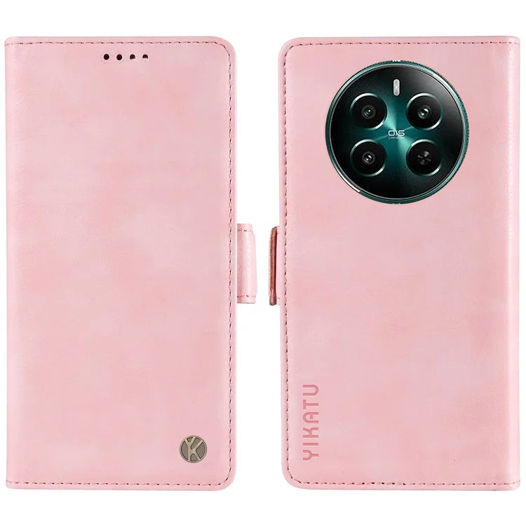 YIKATU YK-007 For Realme Narzo 70 5G / Narzo 70 Pro 5G / P1 5G / 12 4G / 12+ 5G Case Side Buckle PU Leather Phone Cover Litchi Texture