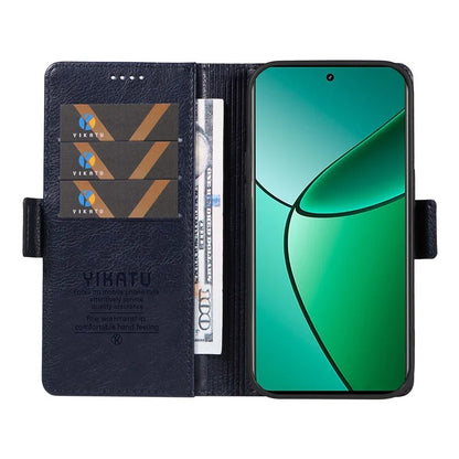 YIKATU YK-007 For Realme Narzo 70 5G / Narzo 70 Pro 5G / P1 5G / 12 4G / 12+ 5G Case Side Buckle PU Leather Phone Cover Litchi Texture