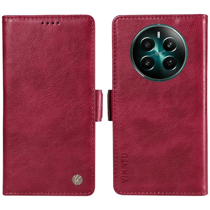 YIKATU YK-007 For Realme Narzo 70 5G / Narzo 70 Pro 5G / P1 5G / 12 4G / 12+ 5G Case Side Buckle PU Leather Phone Cover Litchi Texture