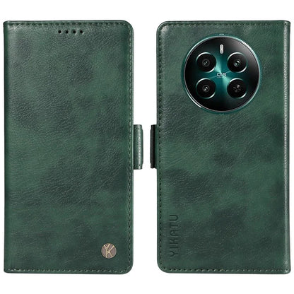 YIKATU YK-007 For Realme Narzo 70 5G / Narzo 70 Pro 5G / P1 5G / 12 4G / 12+ 5G Case Side Buckle PU Leather Phone Cover Litchi Texture