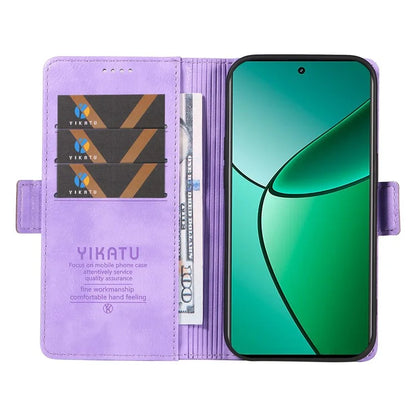 YIKATU YK-007 For Realme Narzo 70 5G / Narzo 70 Pro 5G / P1 5G / 12 4G / 12+ 5G Case Side Buckle PU Leather Phone Cover Litchi Texture