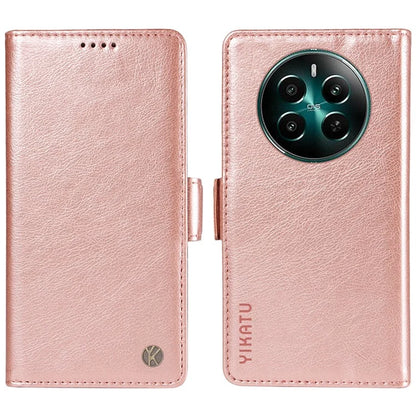 YIKATU YK-007 For Realme Narzo 70 5G / Narzo 70 Pro 5G / P1 5G / 12 4G / 12+ 5G Case Side Buckle PU Leather Phone Cover Litchi Texture