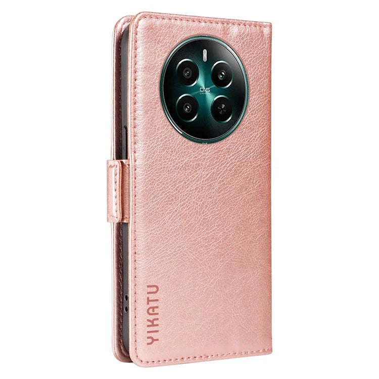 YIKATU YK-007 For Realme Narzo 70 5G / Narzo 70 Pro 5G / P1 5G / 12 4G / 12+ 5G Case Side Buckle PU Leather Phone Cover Litchi Texture