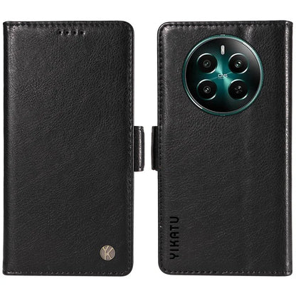 YIKATU YK-007 For Realme Narzo 70 5G / Narzo 70 Pro 5G / P1 5G / 12 4G / 12+ 5G Case Side Buckle PU Leather Phone Cover Litchi Texture