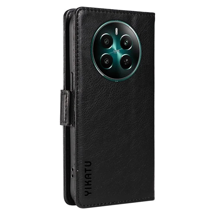 YIKATU YK-007 For Realme Narzo 70 5G / Narzo 70 Pro 5G / P1 5G / 12 4G / 12+ 5G Case Side Buckle PU Leather Phone Cover Litchi Texture