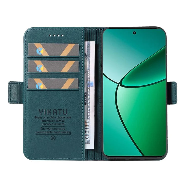 YIKATU YK-003 For Realme Narzo 70 5G / Narzo 70 Pro 5G / P1 5G / 12 4G / 12+ 5G Case Wallet Stand Leather Phone Cover Side Buckle