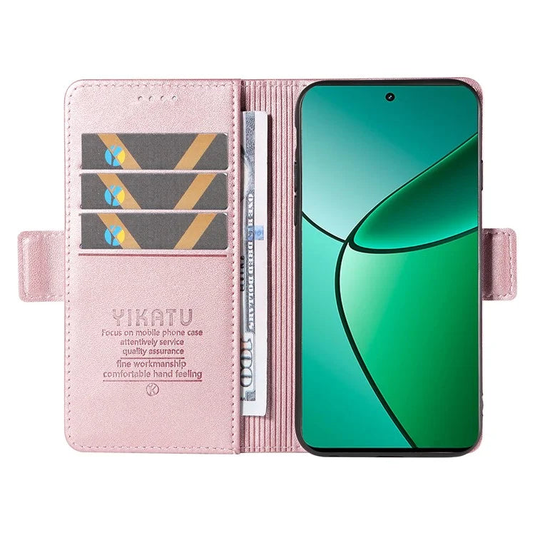 YIKATU YK-003 For Realme Narzo 70 5G / Narzo 70 Pro 5G / P1 5G / 12 4G / 12+ 5G Case Wallet Stand Leather Phone Cover Side Buckle