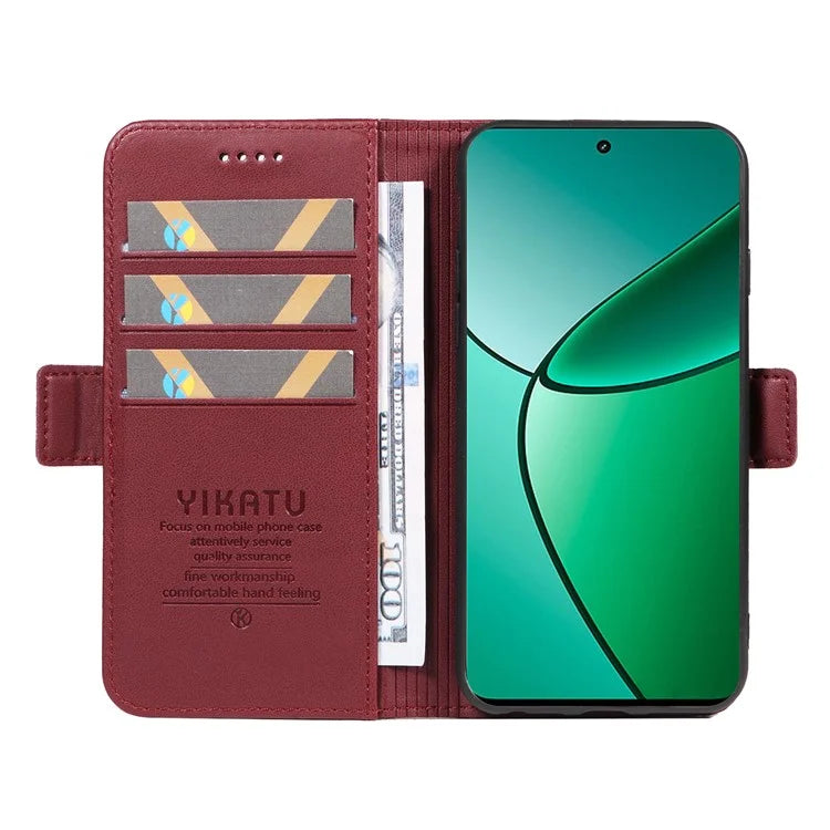 YIKATU YK-003 For Realme Narzo 70 5G / Narzo 70 Pro 5G / P1 5G / 12 4G / 12+ 5G Case Wallet Stand Leather Phone Cover Side Buckle