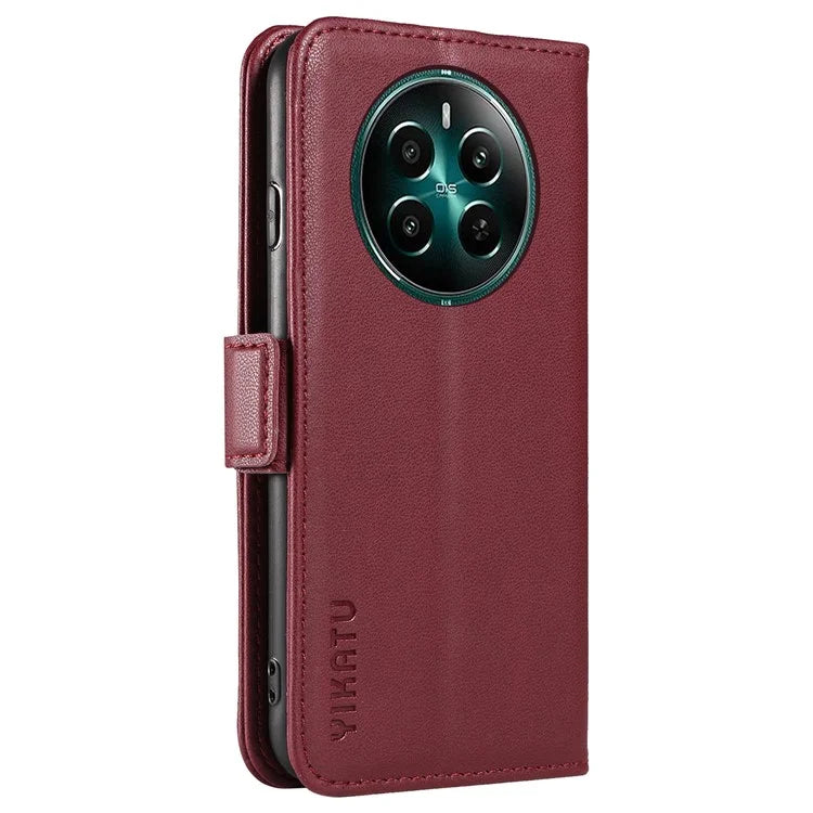 YIKATU YK-003 For Realme Narzo 70 5G / Narzo 70 Pro 5G / P1 5G / 12 4G / 12+ 5G Case Wallet Stand Leather Phone Cover Side Buckle