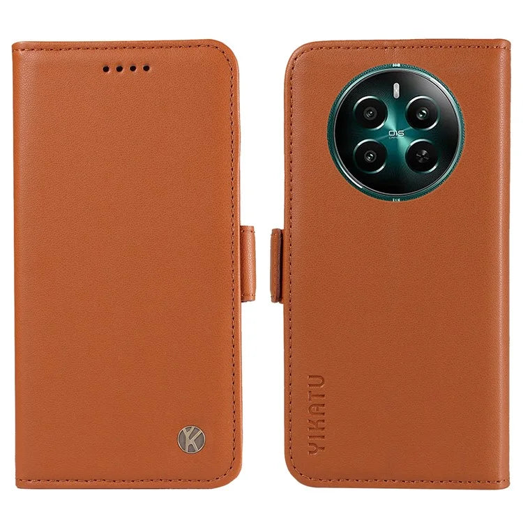 YIKATU YK-003 For Realme Narzo 70 5G / Narzo 70 Pro 5G / P1 5G / 12 4G / 12+ 5G Case Wallet Stand Leather Phone Cover Side Buckle