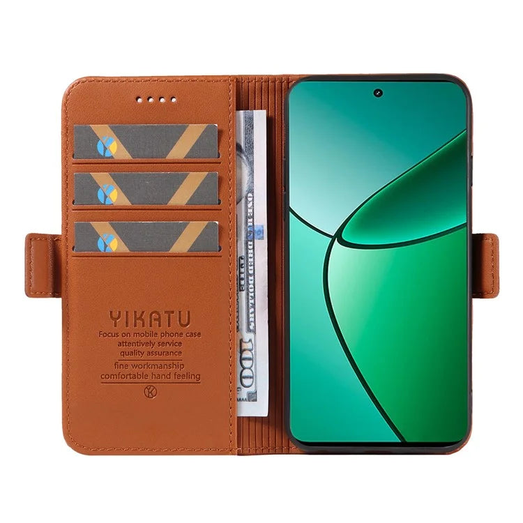 YIKATU YK-003 For Realme Narzo 70 5G / Narzo 70 Pro 5G / P1 5G / 12 4G / 12+ 5G Case Wallet Stand Leather Phone Cover Side Buckle