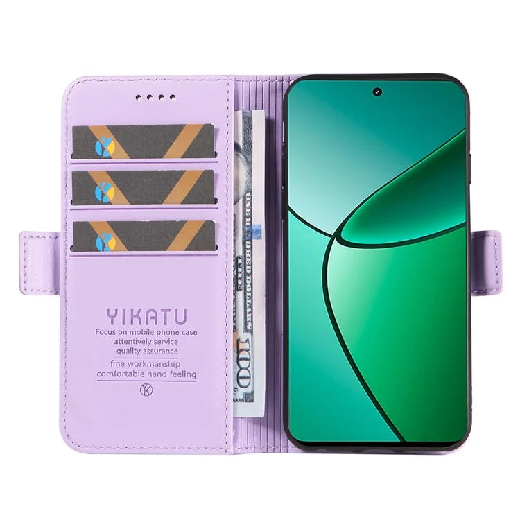 YIKATU YK-003 For Realme Narzo 70 5G / Narzo 70 Pro 5G / P1 5G / 12 4G / 12+ 5G Case Wallet Stand Leather Phone Cover Side Buckle