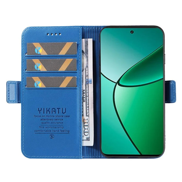 YIKATU YK-003 For Realme Narzo 70 5G / Narzo 70 Pro 5G / P1 5G / 12 4G / 12+ 5G Case Wallet Stand Leather Phone Cover Side Buckle