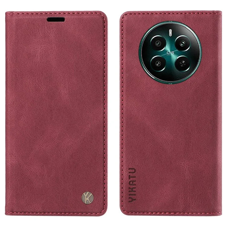 YIKATU YK-004 For Realme Narzo 70 5G  /  Narzo 70 Pro 5G  /  P1 5G  /  12 4G  /  12+ 5G Case Leather Skin-Touch Phone Cover Magnetic Auto-Absorbed