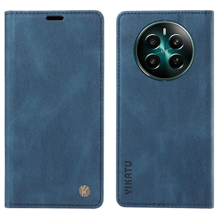 YIKATU YK-004 For Realme Narzo 70 5G  /  Narzo 70 Pro 5G  /  P1 5G  /  12 4G  /  12+ 5G Case Leather Skin-Touch Phone Cover Magnetic Auto-Absorbed
